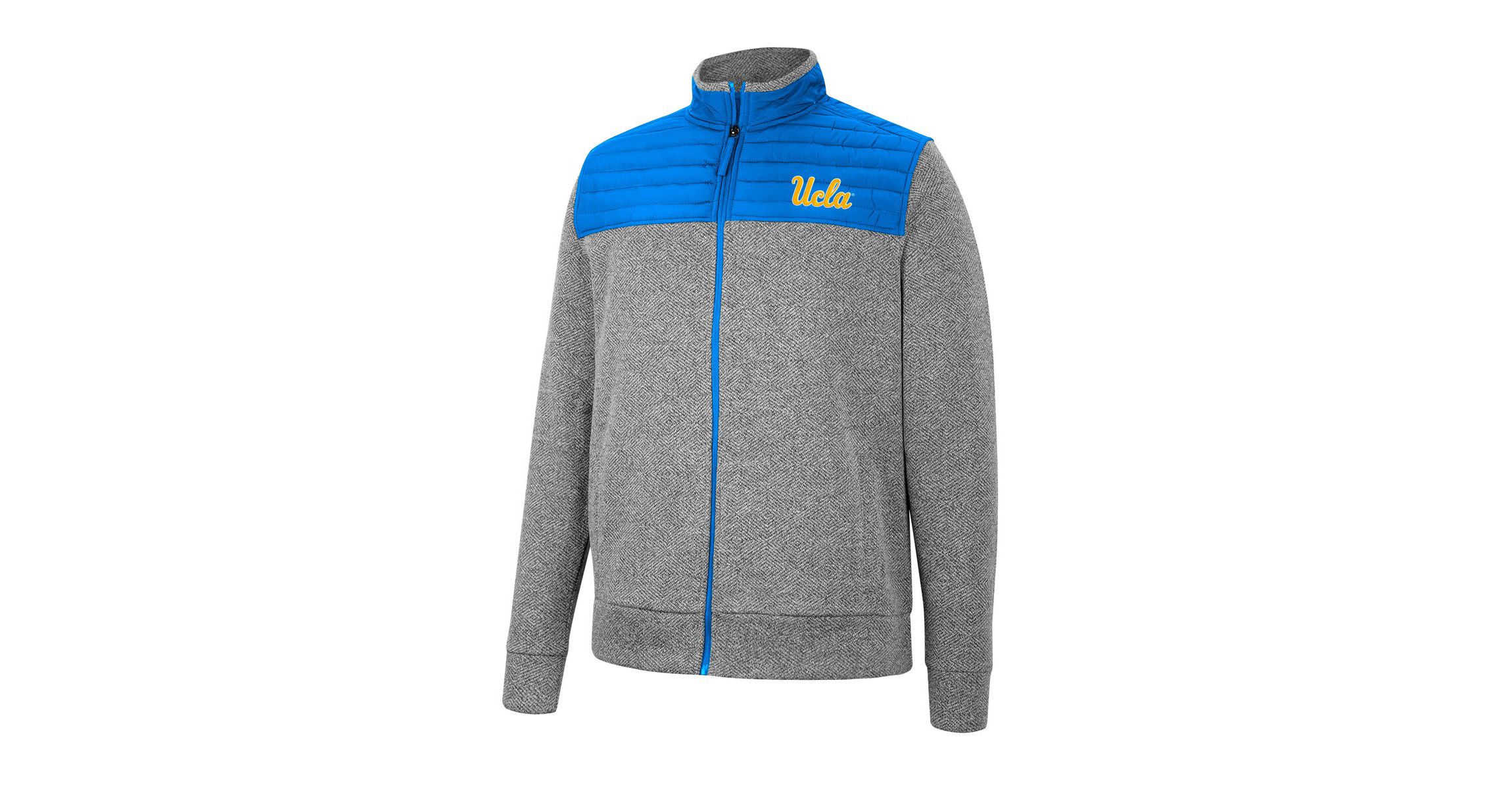 NCAA Charcoal/Blue UCLA Bruins Putter Herringbone Full-Zip Jacket