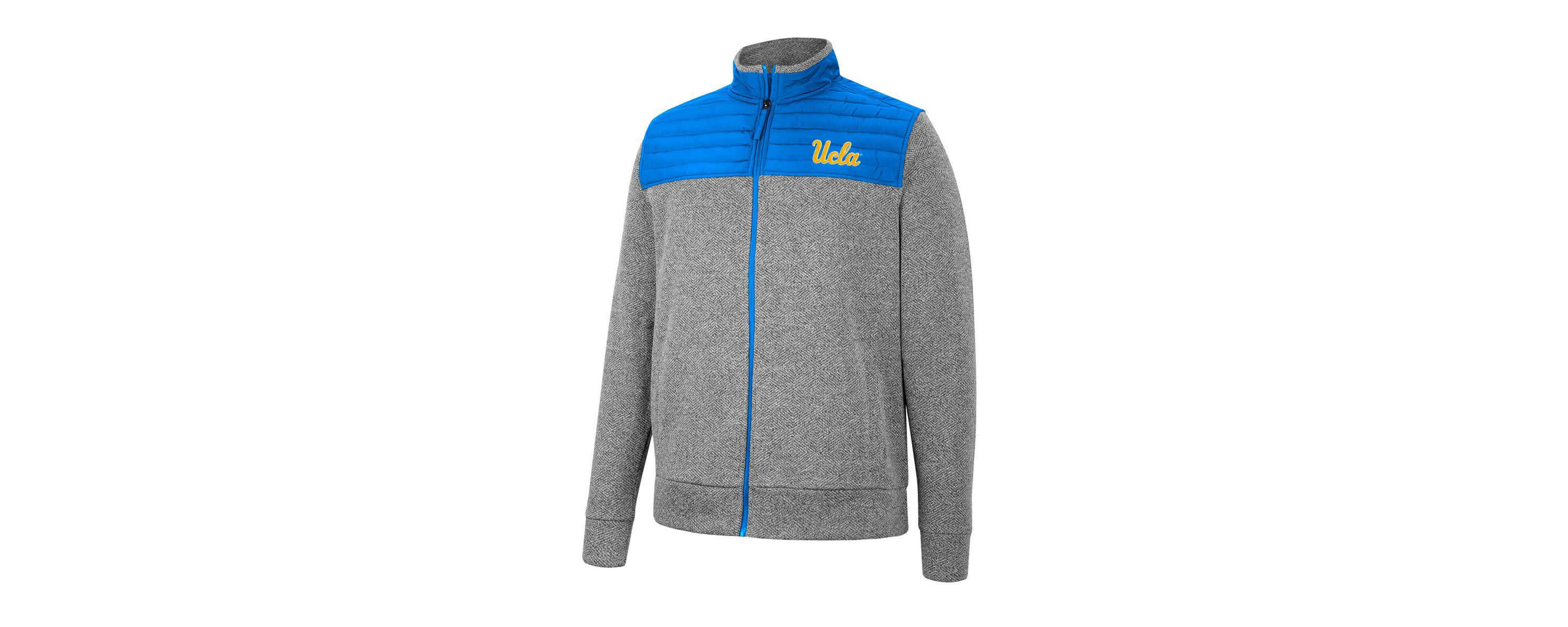 NCAA Charcoal/Blue UCLA Bruins Putter Herringbone Full-Zip Jacket