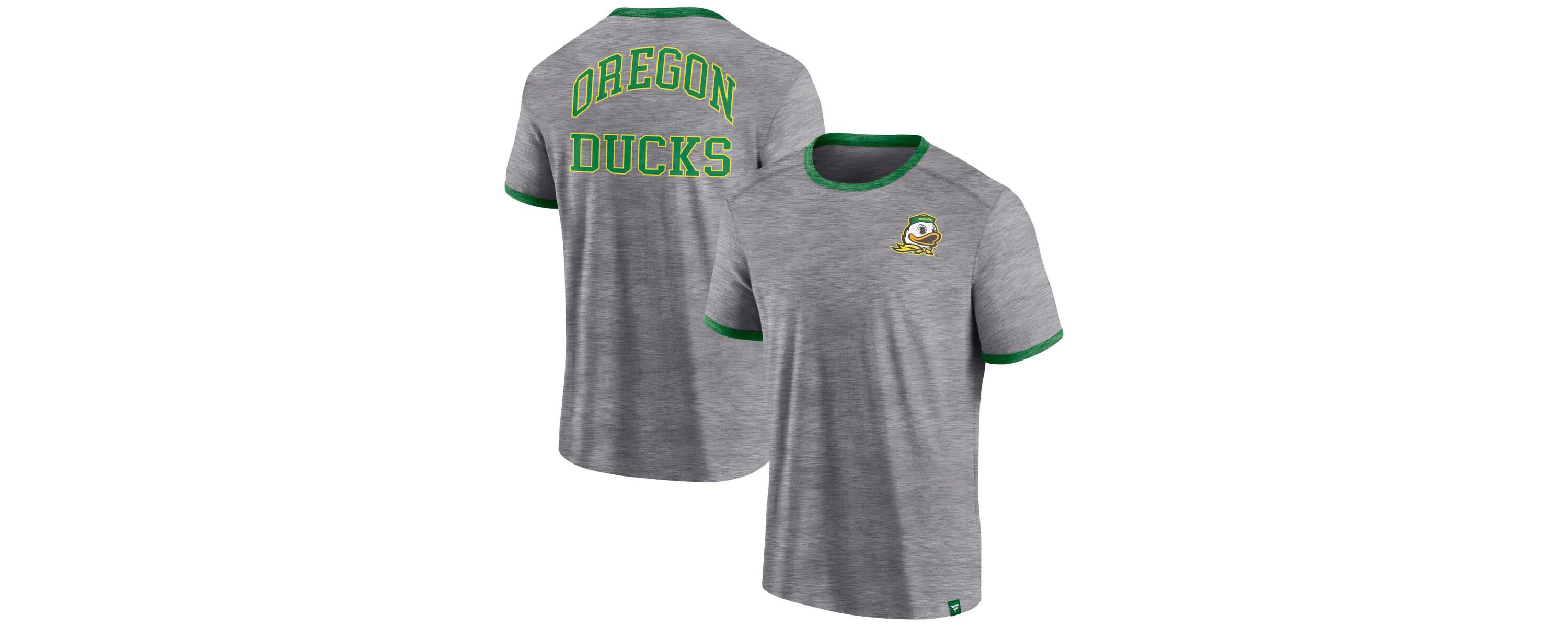 NCAA Fanatics Oregon Ducks Classic Stack Ringer T-Shirt