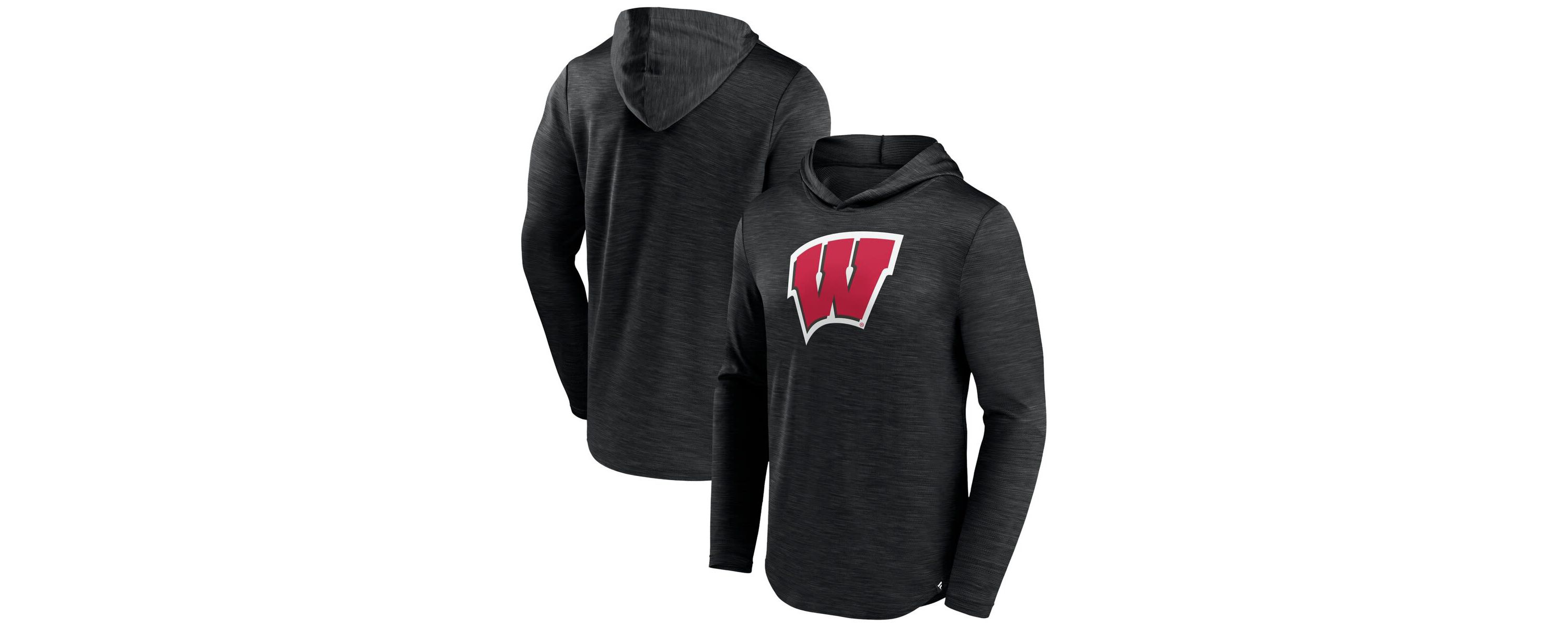 NCAA Fanatics Wisconsin Badgers Transitional Hoodie T-Shirt