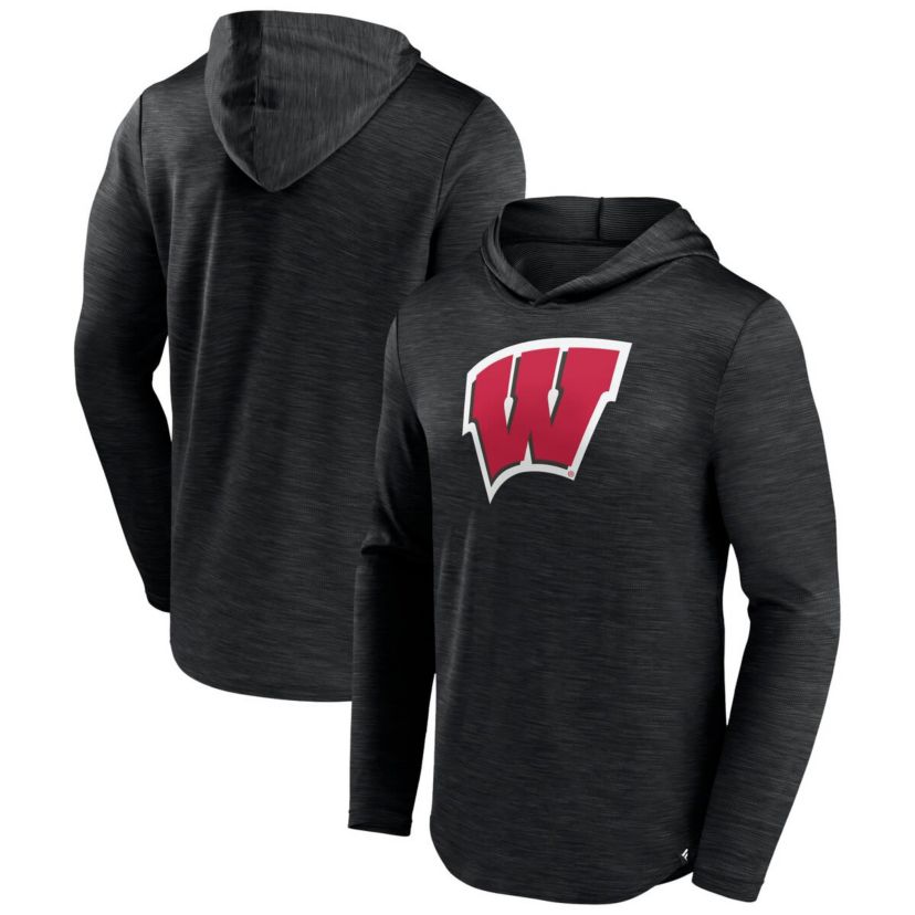 NCAA Fanatics Wisconsin Badgers Transitional Hoodie T-Shirt