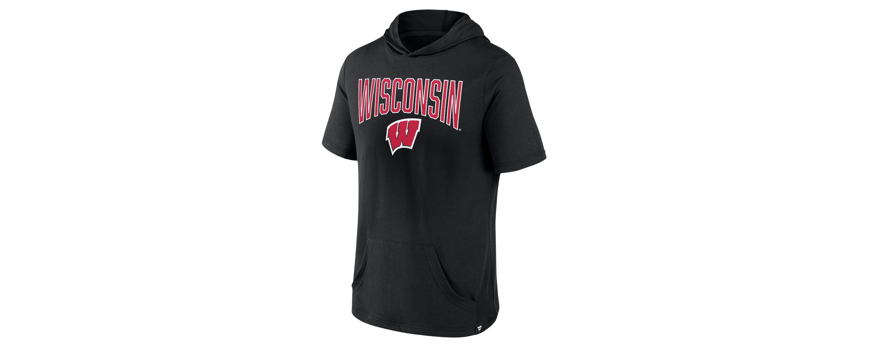 NCAA Fanatics Wisconsin Badgers Outline Lower Arch Hoodie T-Shirt