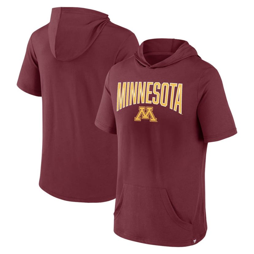 NCAA Fanatics Minnesota Golden Gophers Outline Lower Arch Hoodie T-Shirt