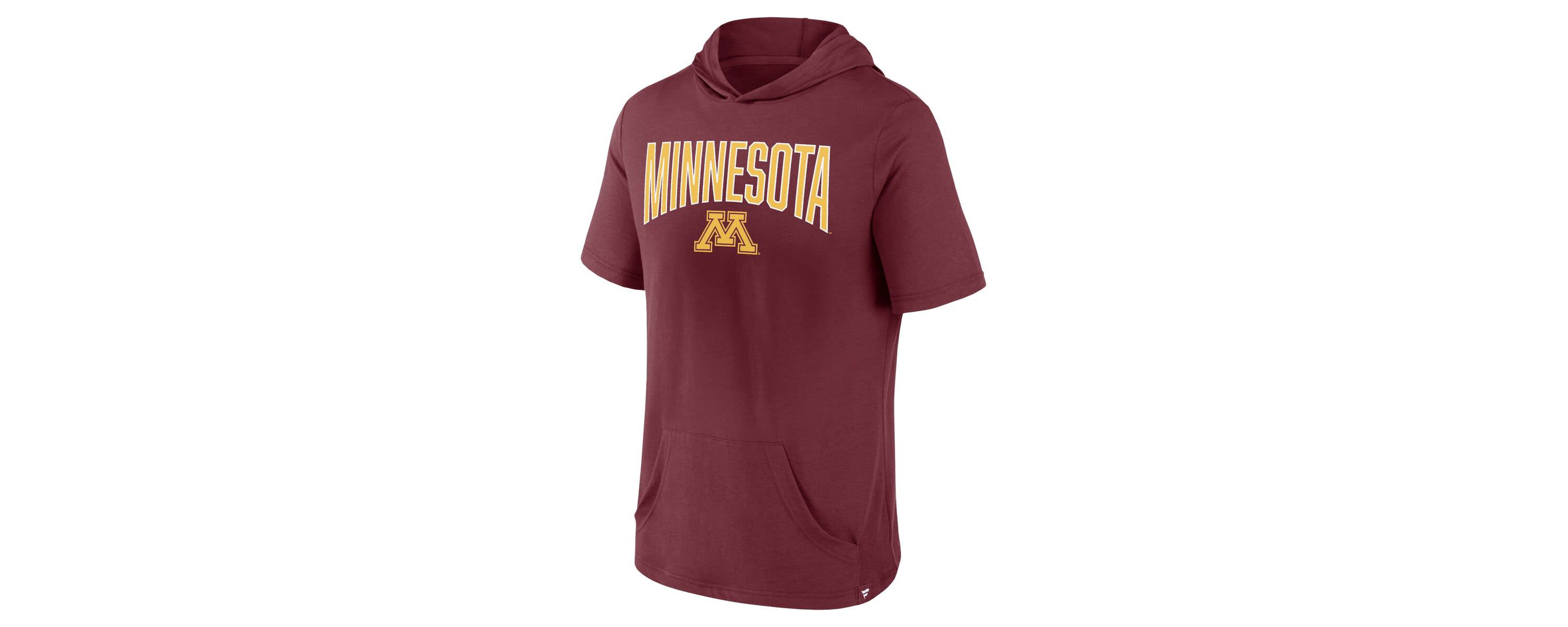 NCAA Fanatics Minnesota Golden Gophers Outline Lower Arch Hoodie T-Shirt