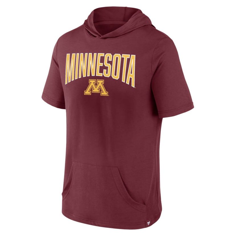NCAA Fanatics Minnesota Golden Gophers Outline Lower Arch Hoodie T-Shirt