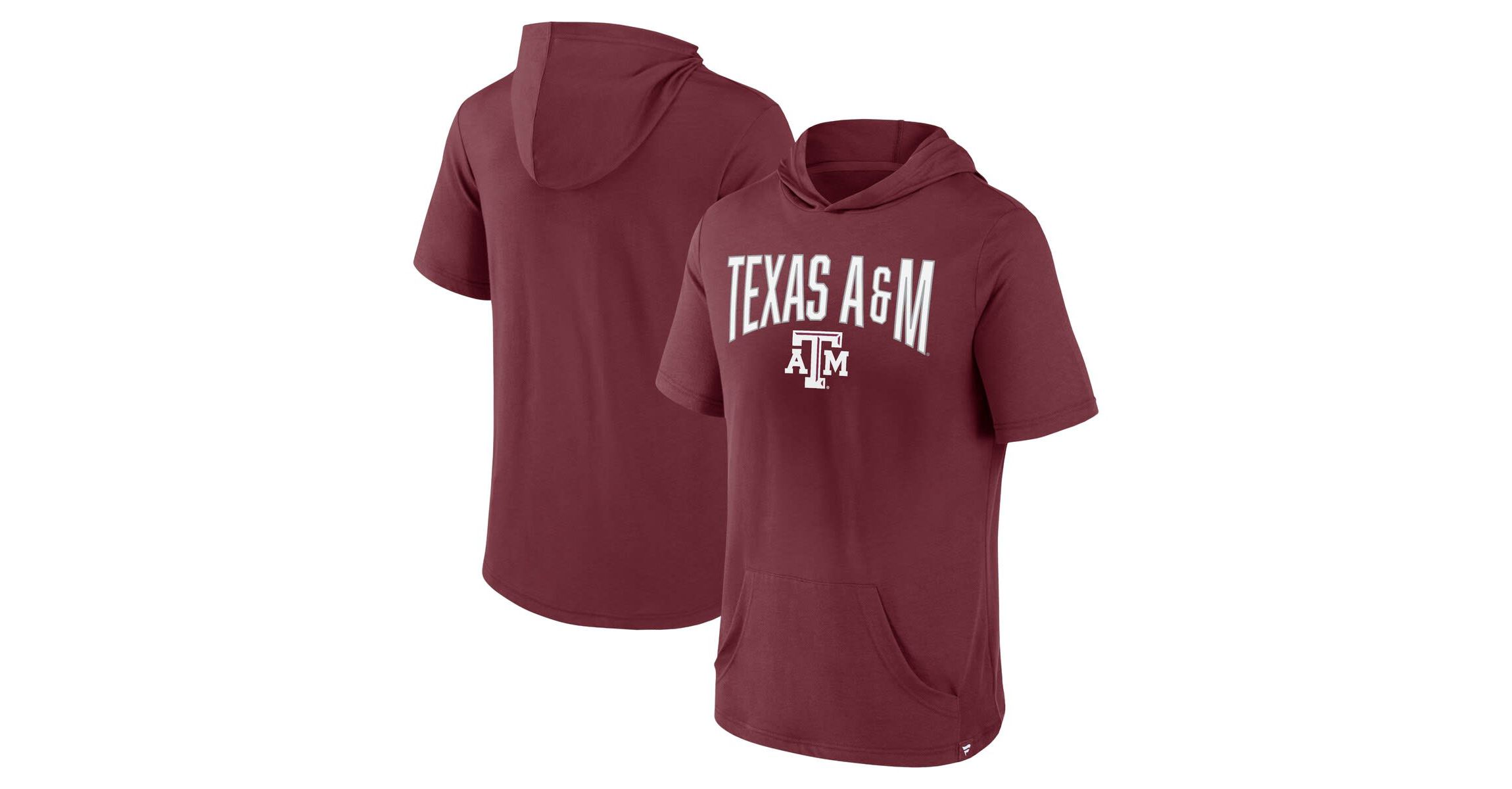 NCAA Fanatics Texas A&M Aggies Outline Lower Arch Hoodie T-Shirt