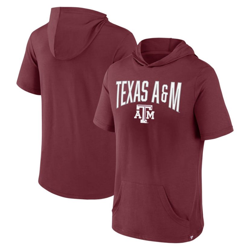 NCAA Fanatics Texas A&M Aggies Outline Lower Arch Hoodie T-Shirt