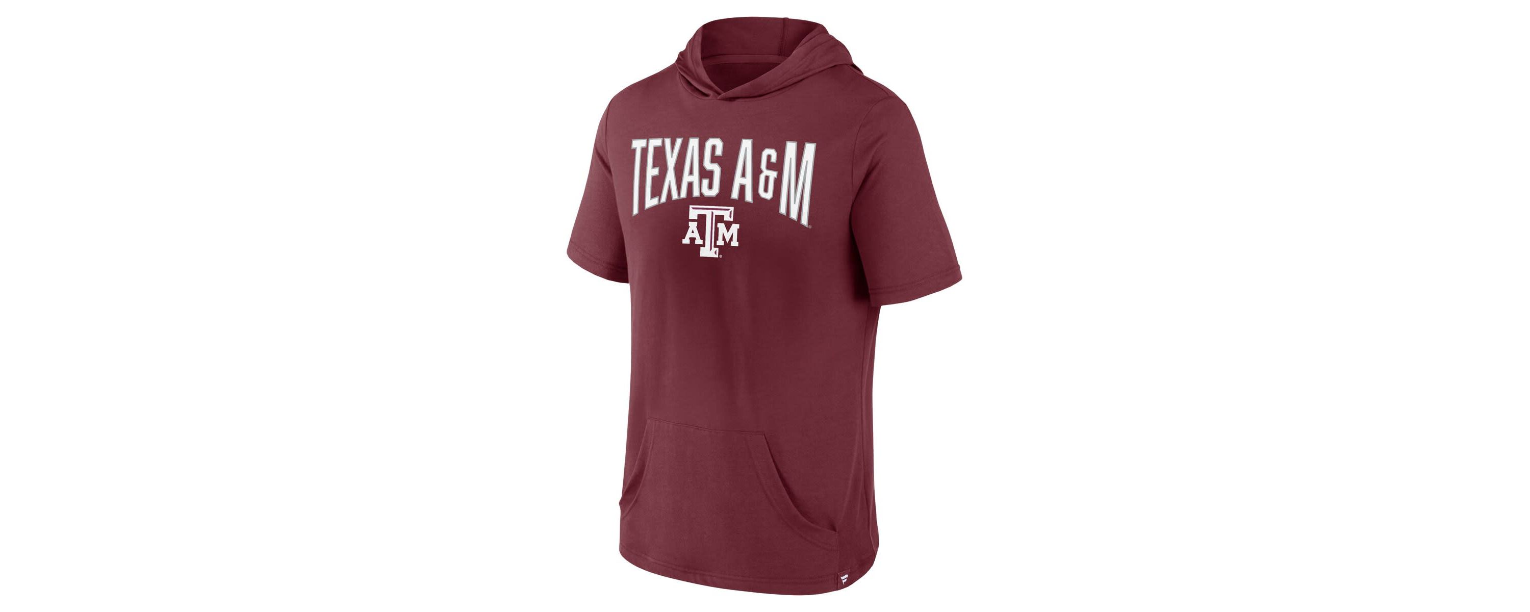 NCAA Fanatics Texas A&M Aggies Outline Lower Arch Hoodie T-Shirt