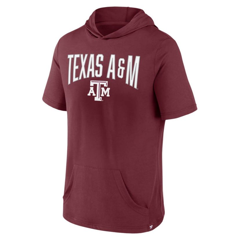 NCAA Fanatics Texas A&M Aggies Outline Lower Arch Hoodie T-Shirt
