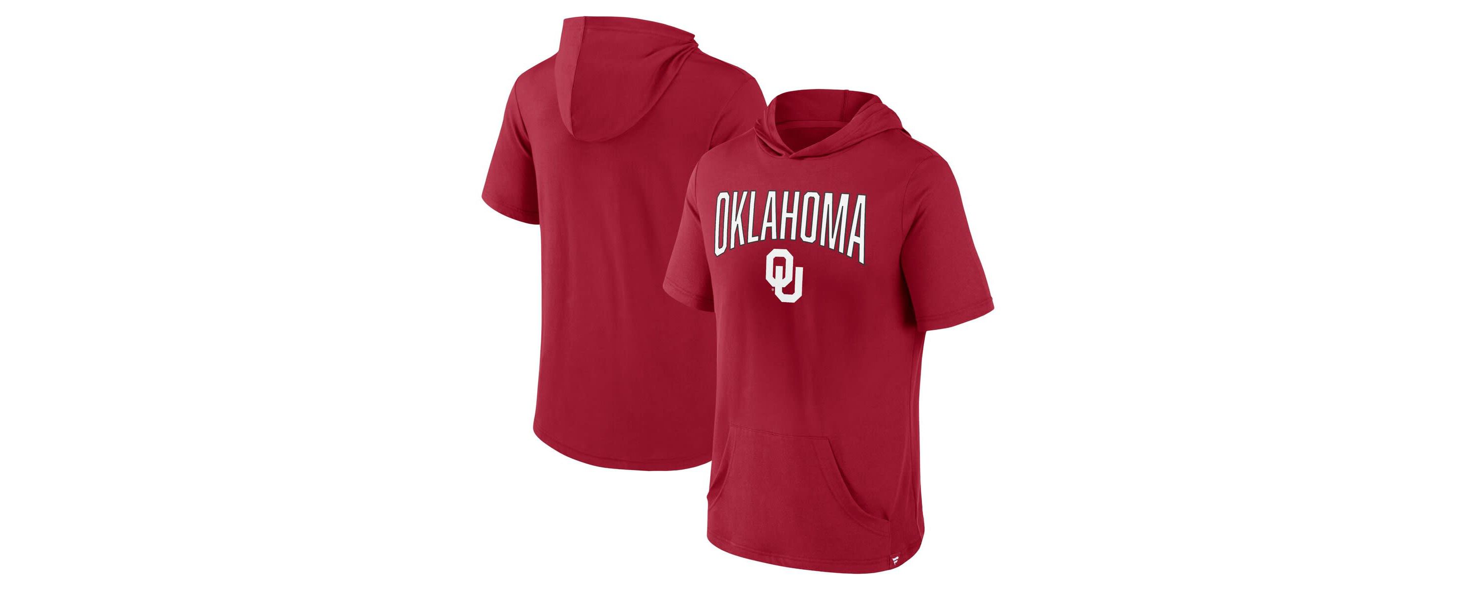NCAA Fanatics Oklahoma Sooners Outline Lower Arch Hoodie T-Shirt