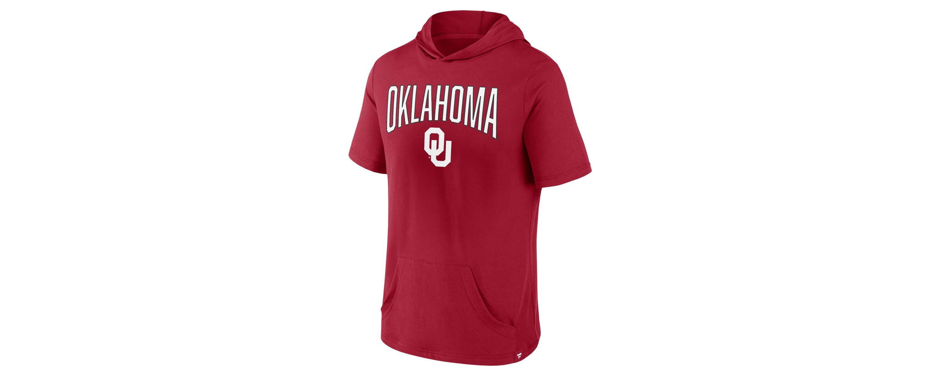 NCAA Fanatics Oklahoma Sooners Outline Lower Arch Hoodie T-Shirt