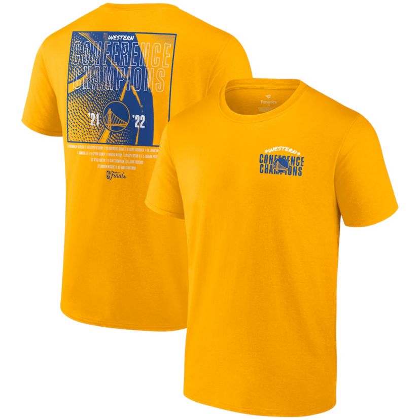 NBA Fanatics Golden State Warriors 2022 Western Conference s Balanced Attack Roster T-Shirt
