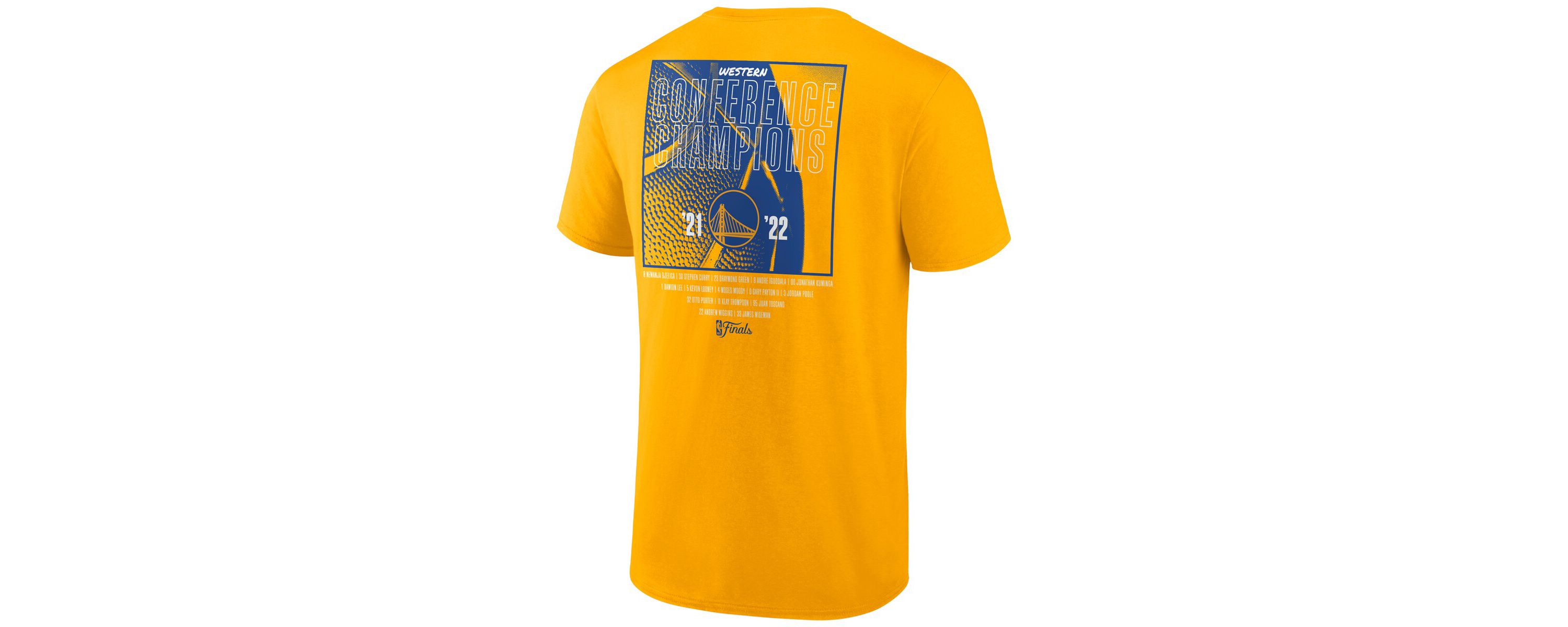 NBA Fanatics Golden State Warriors 2022 Western Conference s Balanced Attack Roster T-Shirt
