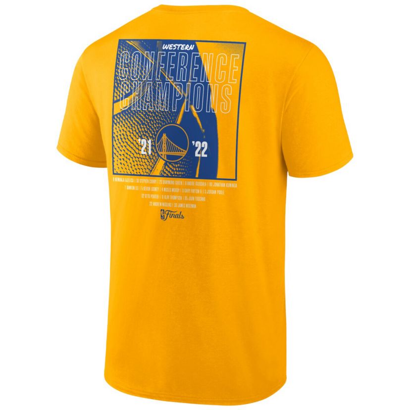 NBA Fanatics Golden State Warriors 2022 Western Conference s Balanced Attack Roster T-Shirt