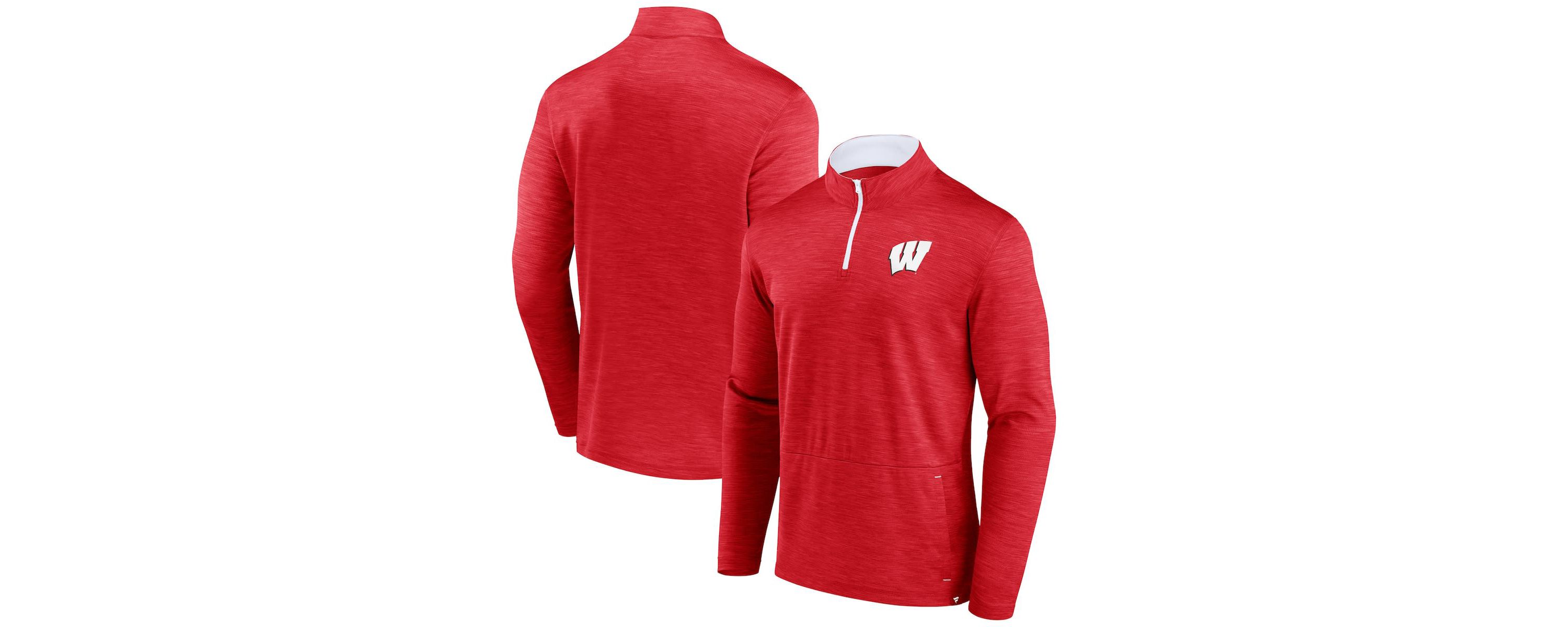 NCAA Fanatics Wisconsin Badgers Classic Quarter-Zip Top