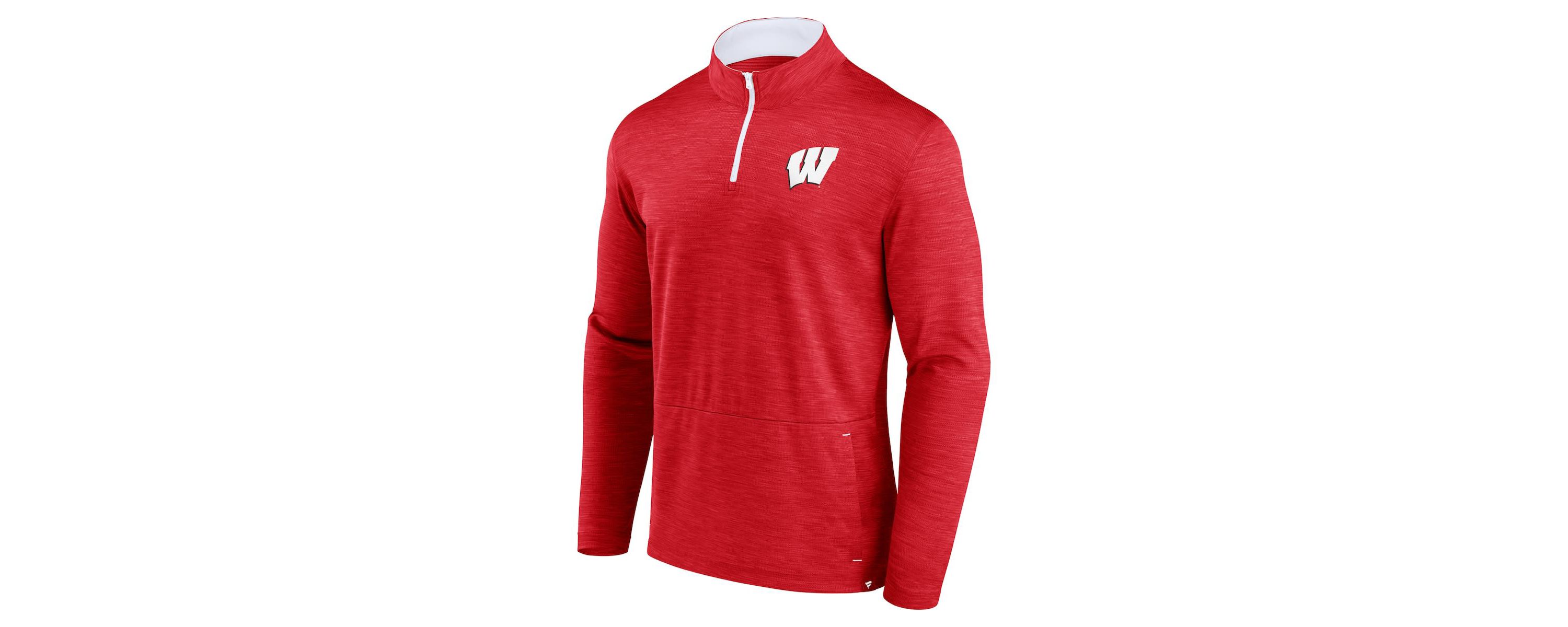 NCAA Fanatics Wisconsin Badgers Classic Quarter-Zip Top