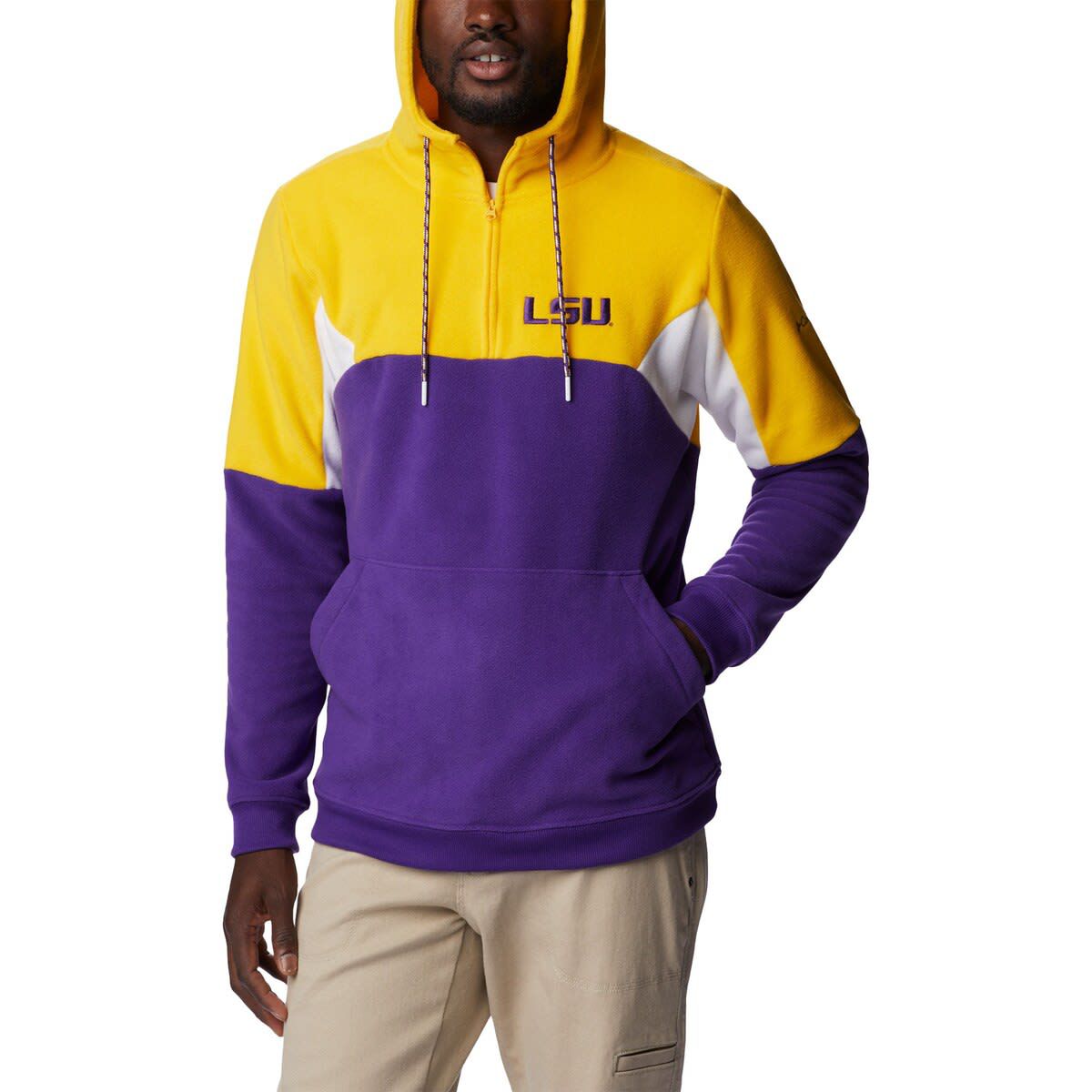 NCAA LSU Tigers Lodge Quarter-Zip Hoodie