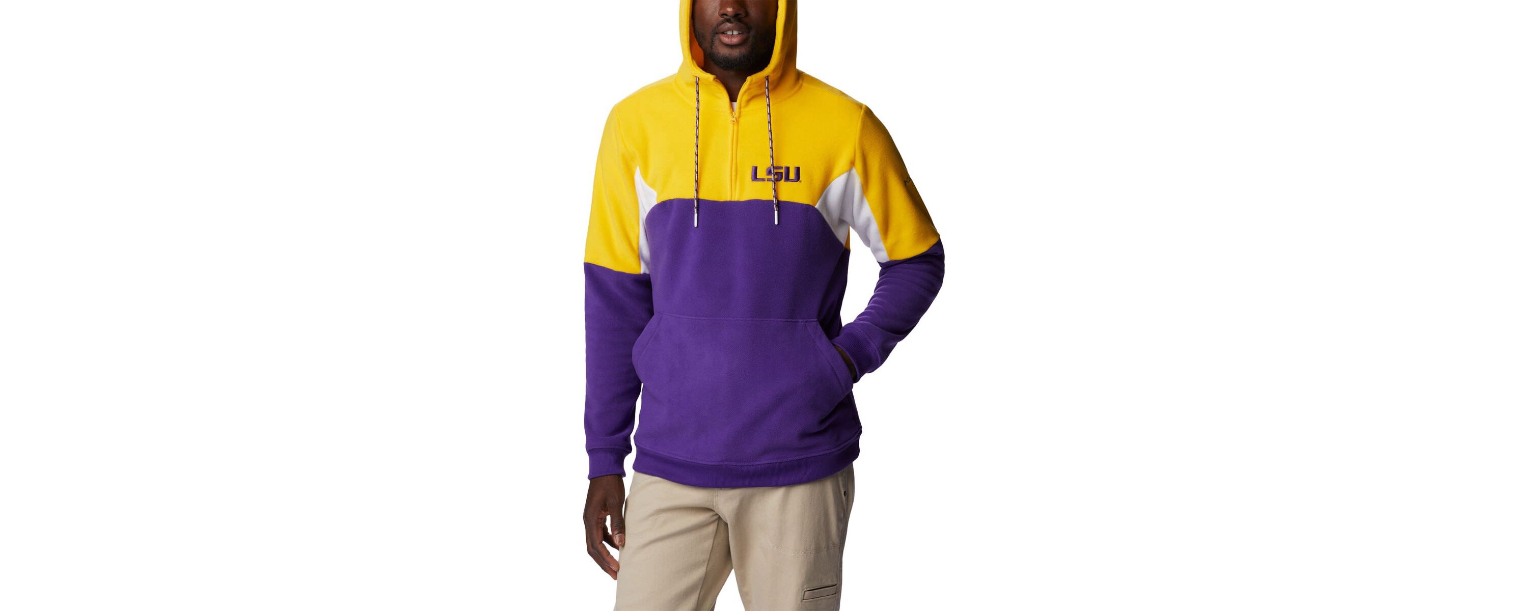 NCAA LSU Tigers Lodge Quarter-Zip Hoodie