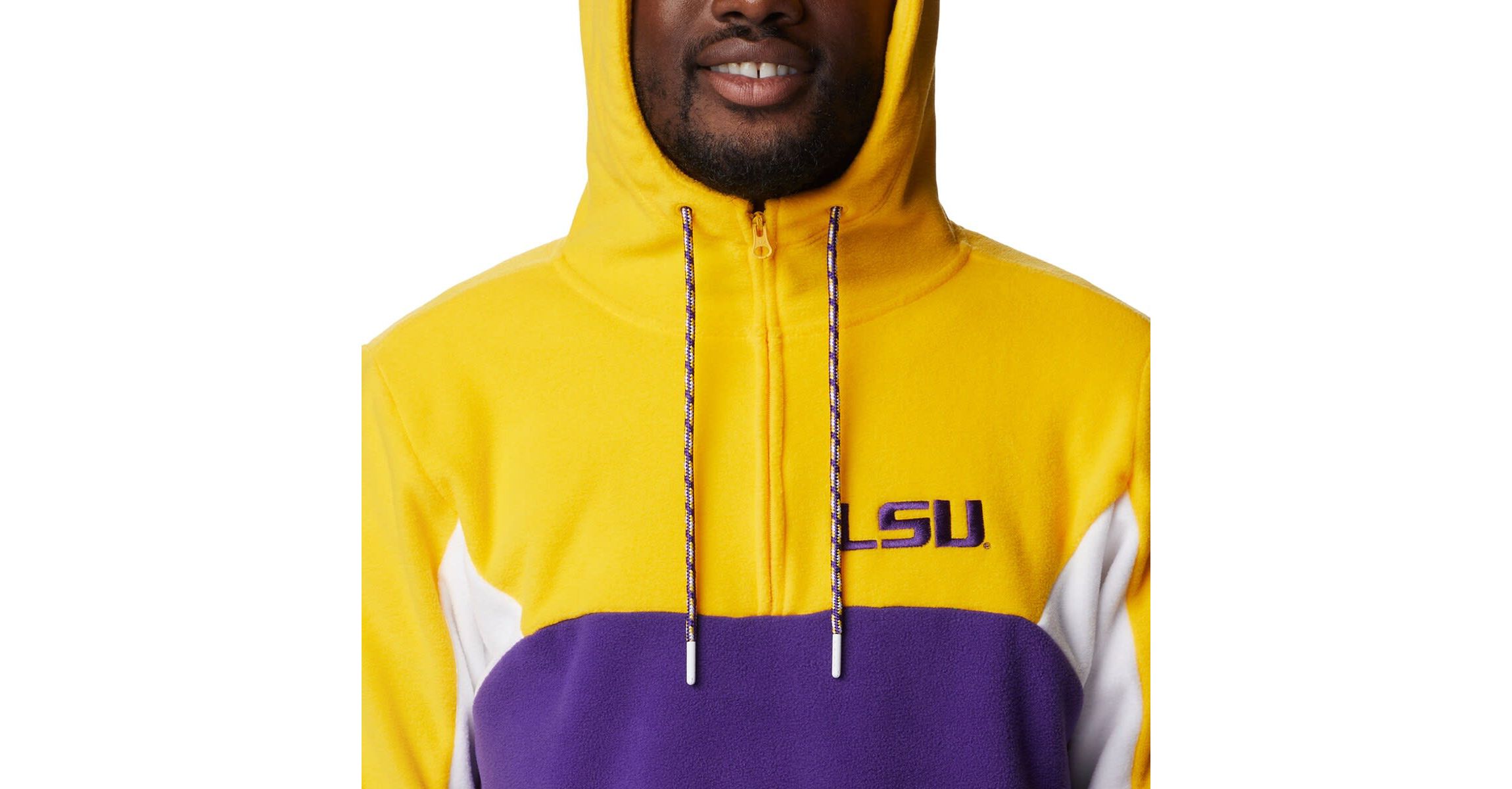 NCAA LSU Tigers Lodge Quarter-Zip Hoodie