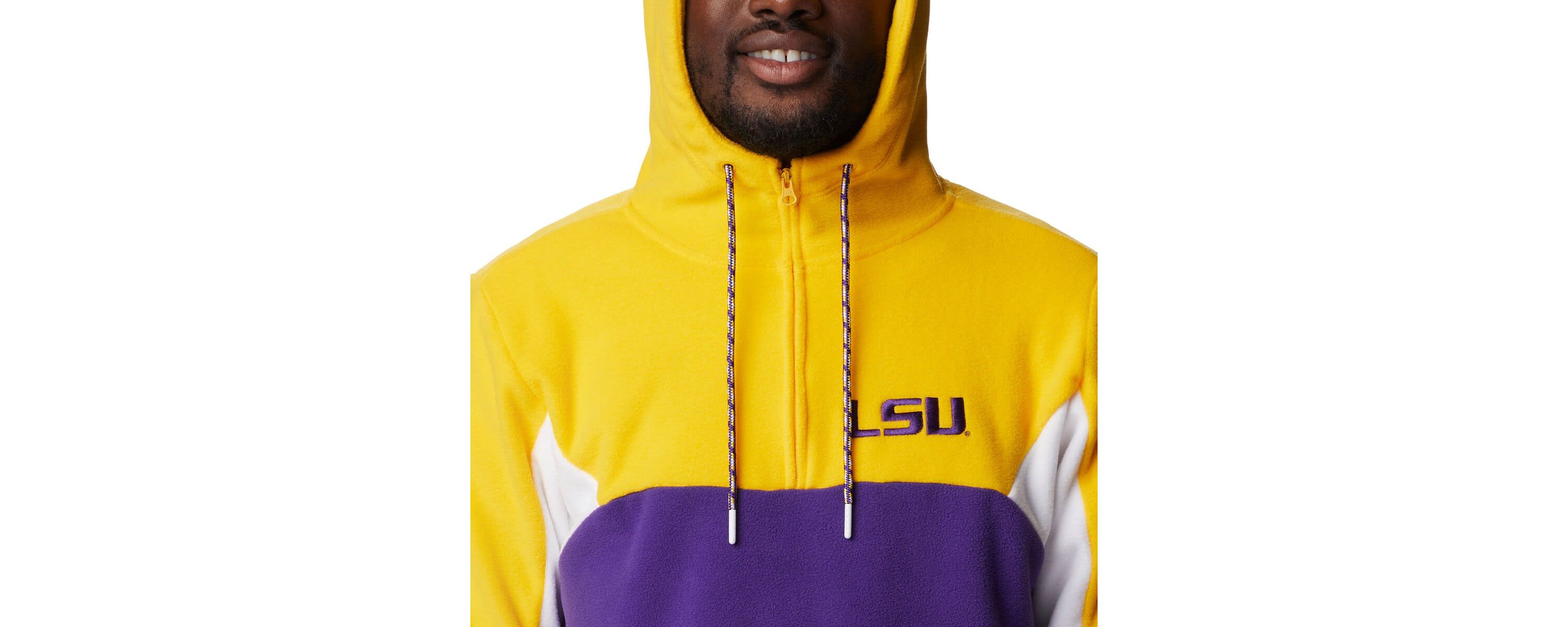 NCAA LSU Tigers Lodge Quarter-Zip Hoodie