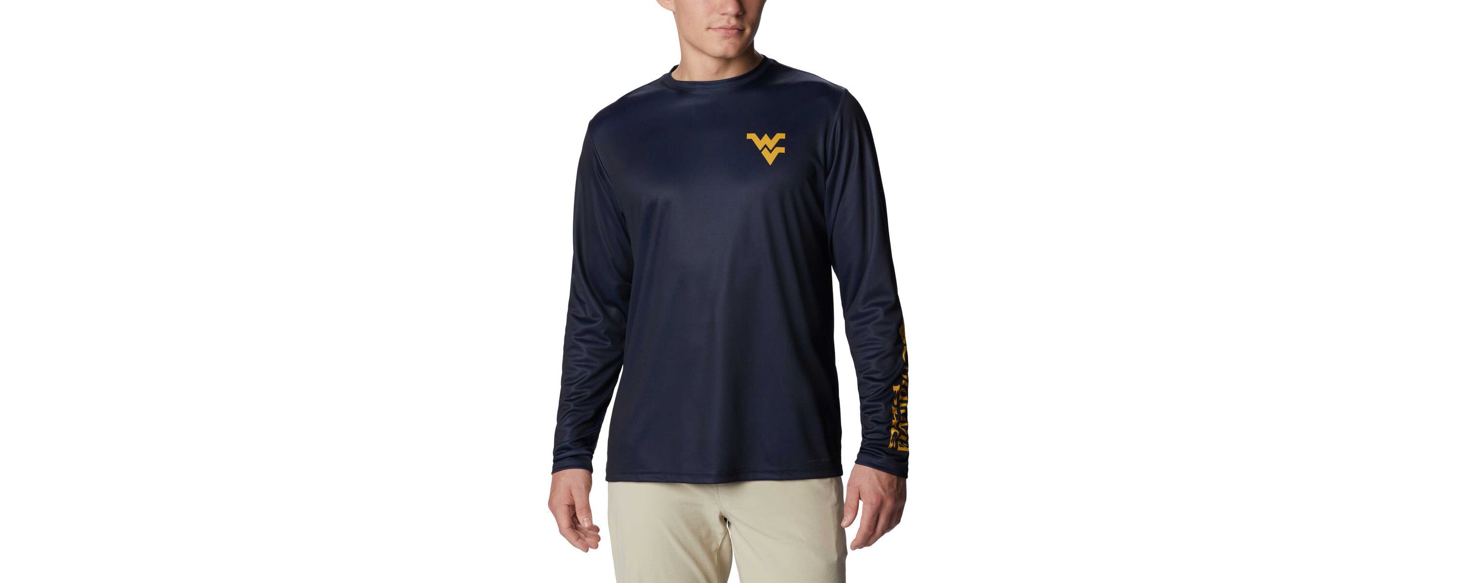 NCAA West Virginia Mountaineers Terminal Shot Omni-Shade Omni-Wick Long Sleeve T-Shirt