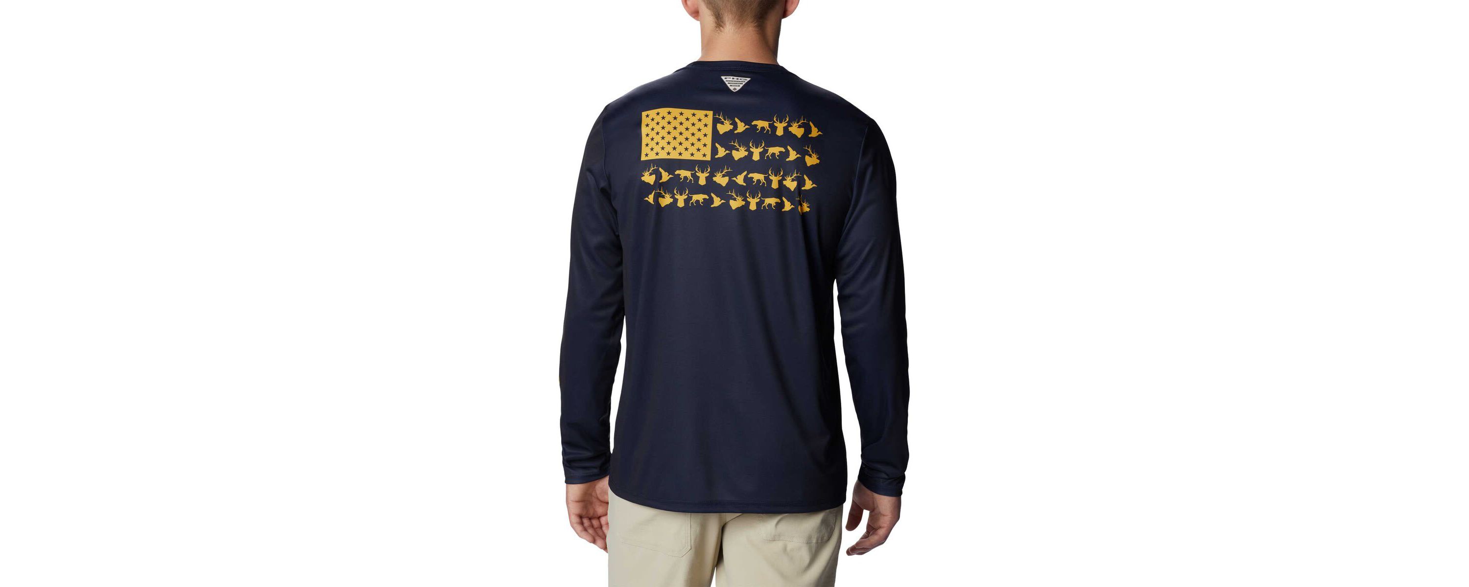 NCAA West Virginia Mountaineers Terminal Shot Omni-Shade Omni-Wick Long Sleeve T-Shirt