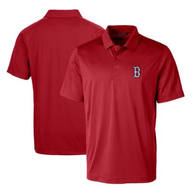 Cutter & Buck Men's Boston Red Sox MLB Boston Sox Logo Prospect Textured Stretch Big & Tall Polo, 2XL Tall