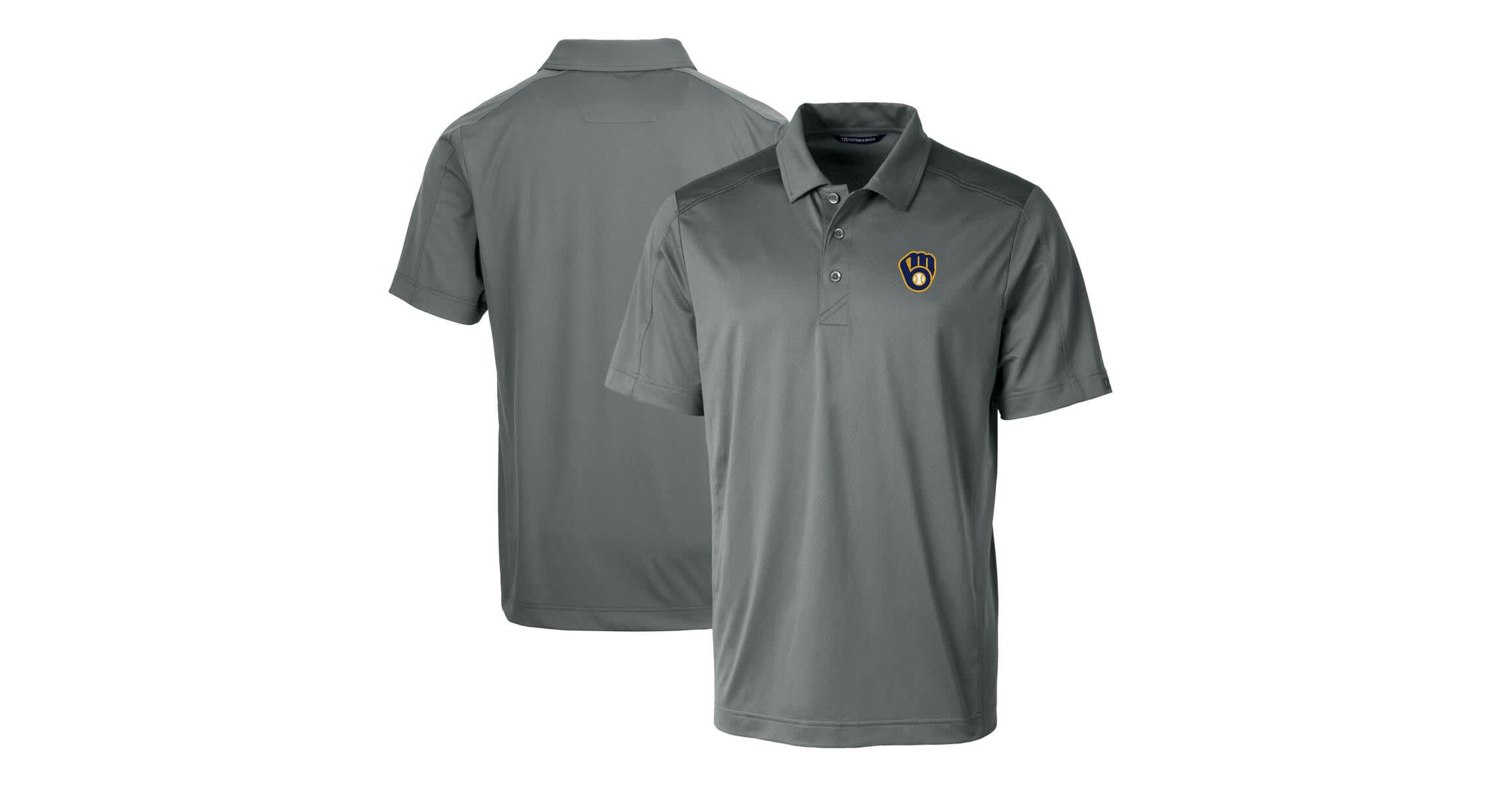 MLB Milwaukee Brewers Prospect Textured Stretch Big & Tall Polo