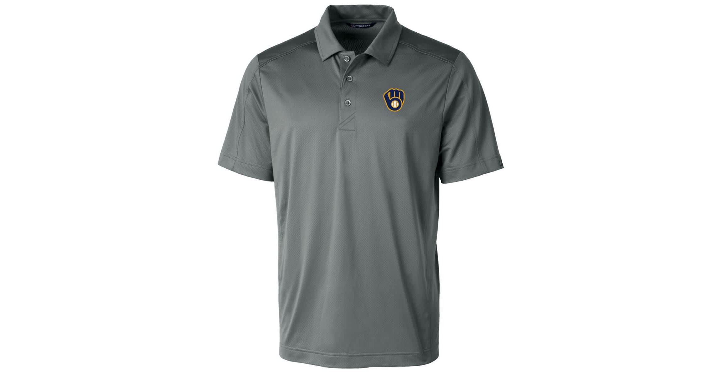 MLB Milwaukee Brewers Prospect Textured Stretch Big & Tall Polo