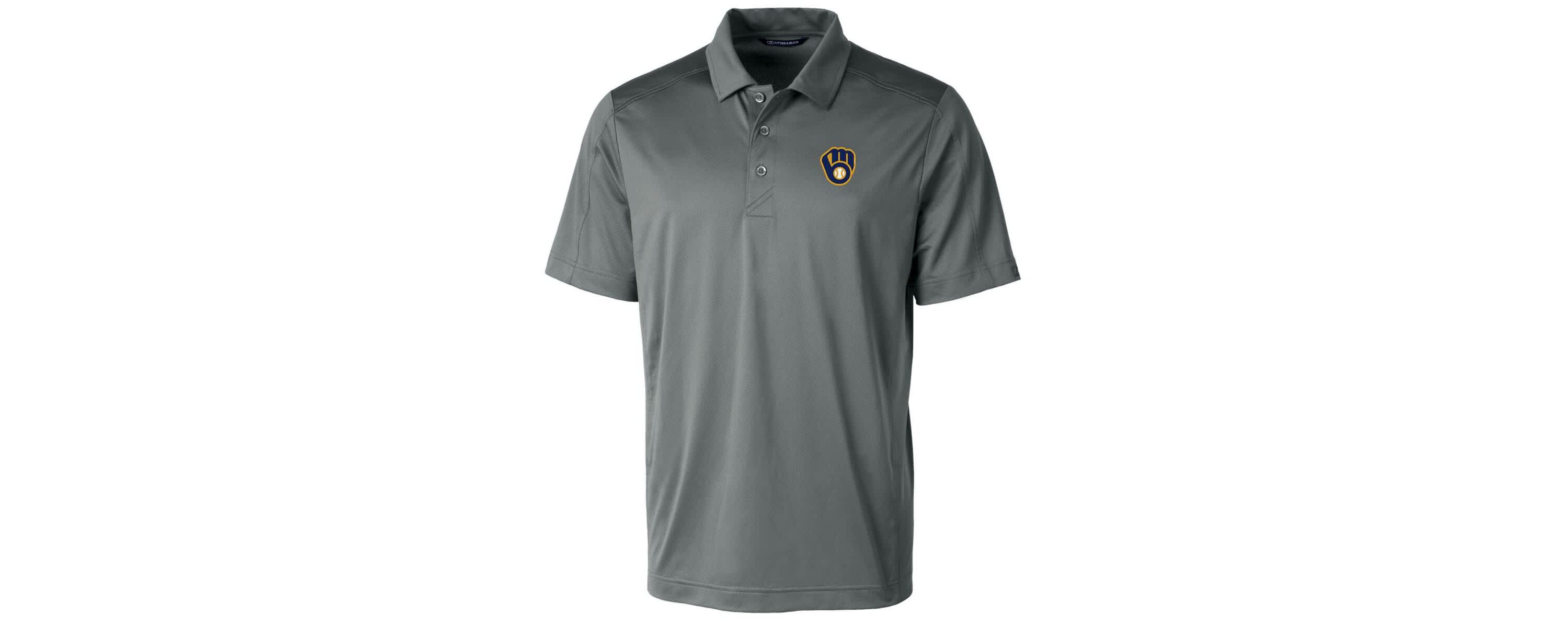 MLB Milwaukee Brewers Prospect Textured Stretch Big & Tall Polo