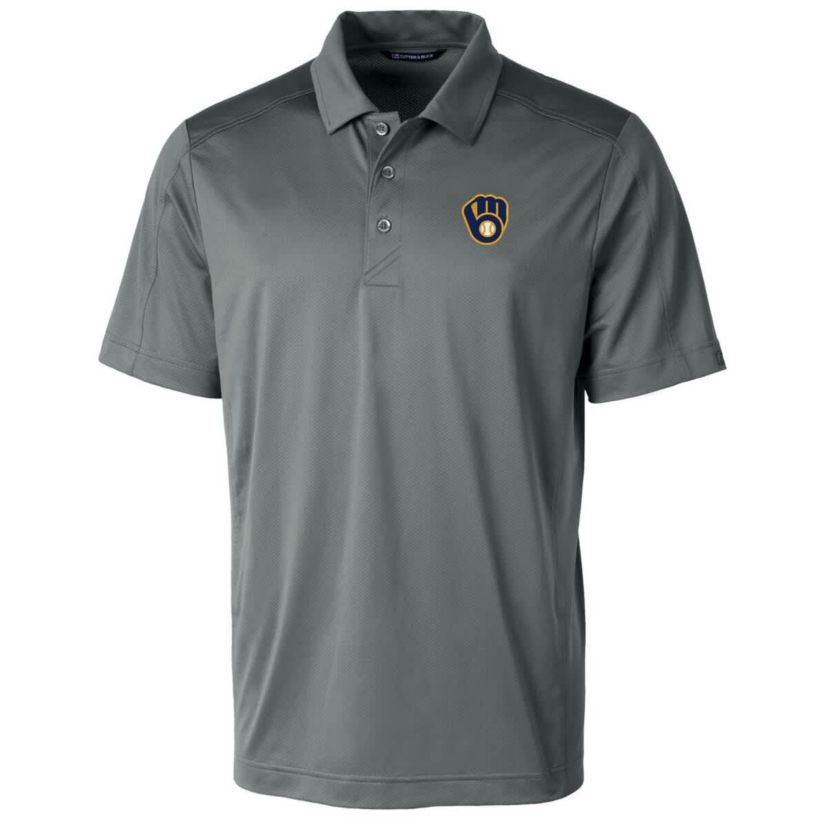 MLB Milwaukee Brewers Prospect Textured Stretch Big & Tall Polo