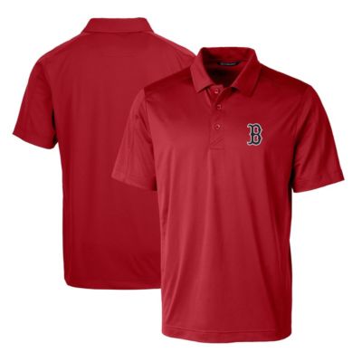Cutter & Buck Men's Boston Red Sox MLB Boston Sox Logo Prospect Textured Stretch Polo, 3XL