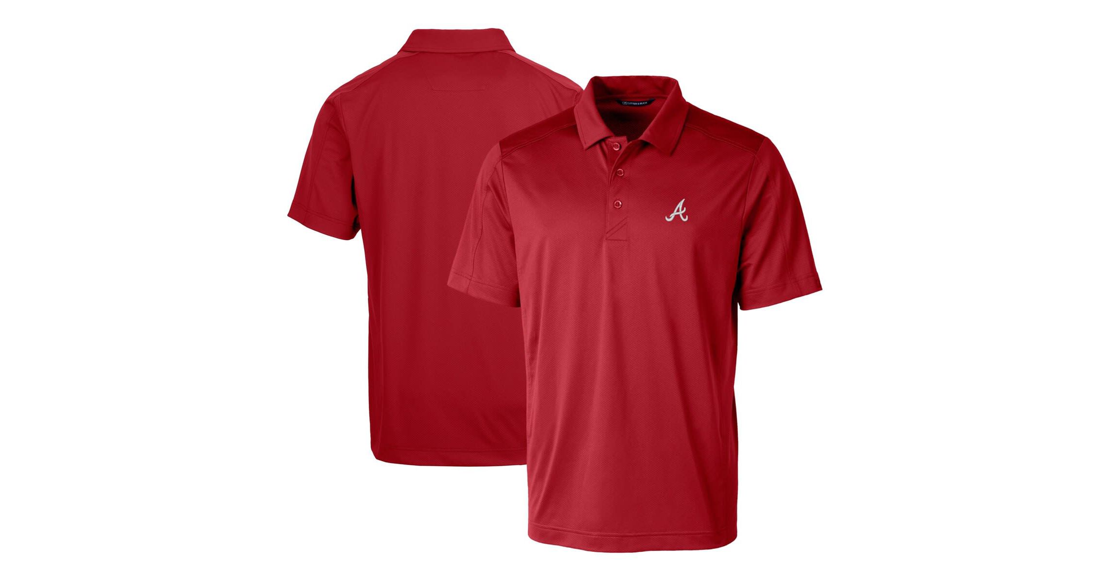 MLB Atlanta Braves Logo Prospect Textured Stretch Polo