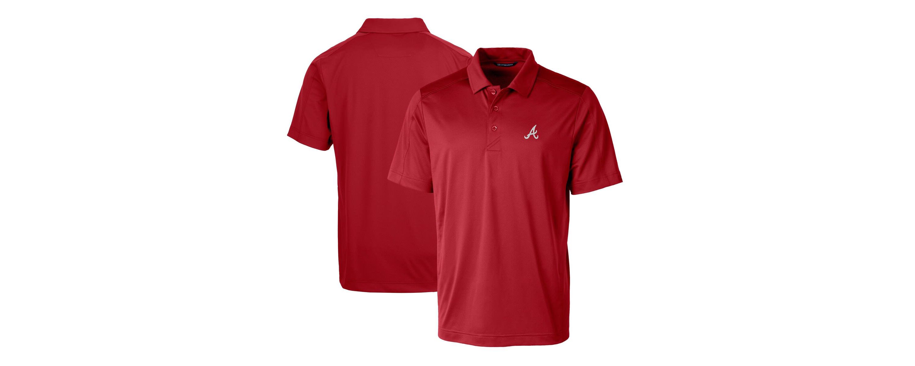 MLB Atlanta Braves Logo Prospect Textured Stretch Polo