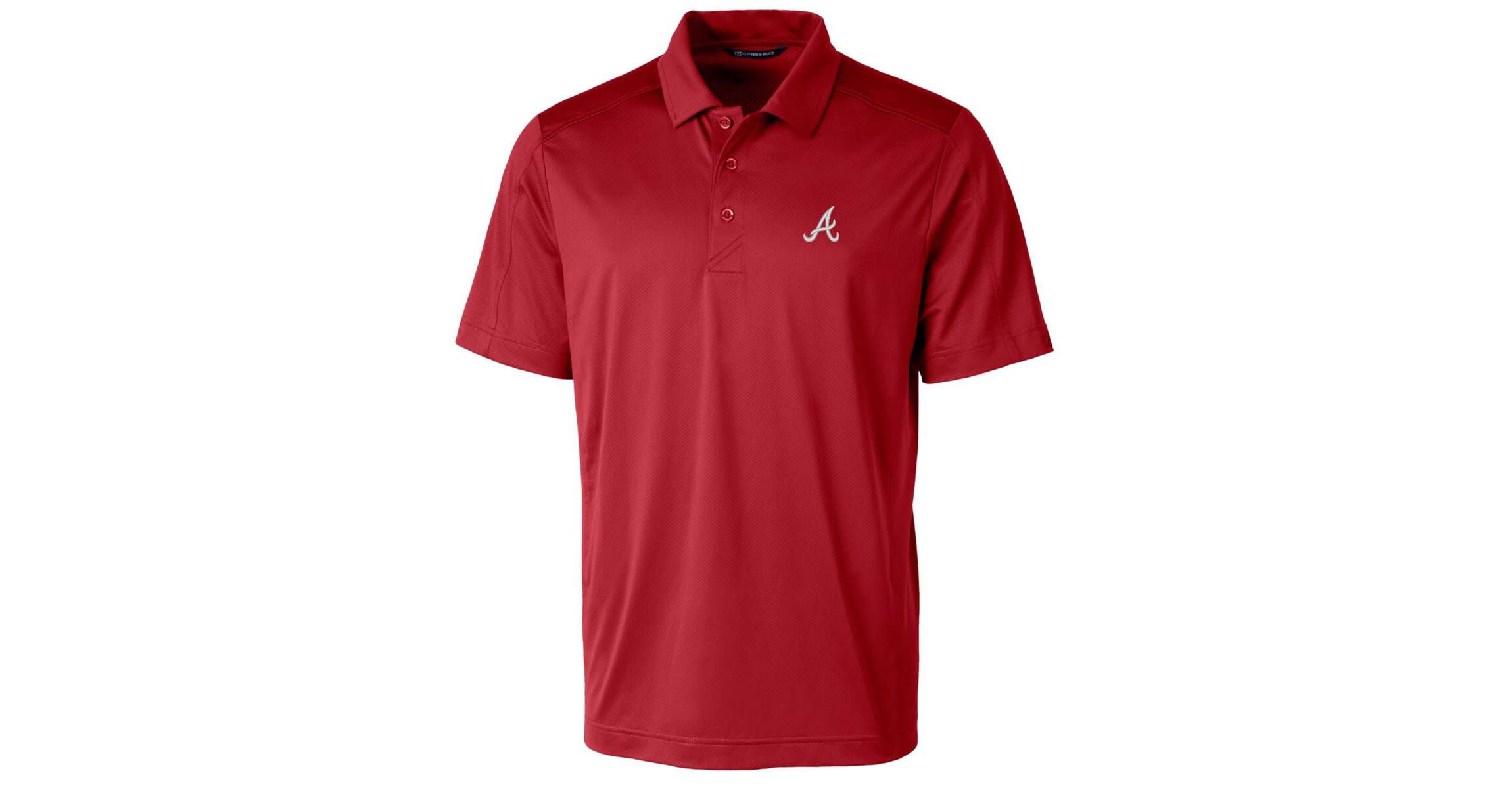 MLB Atlanta Braves Logo Prospect Textured Stretch Polo