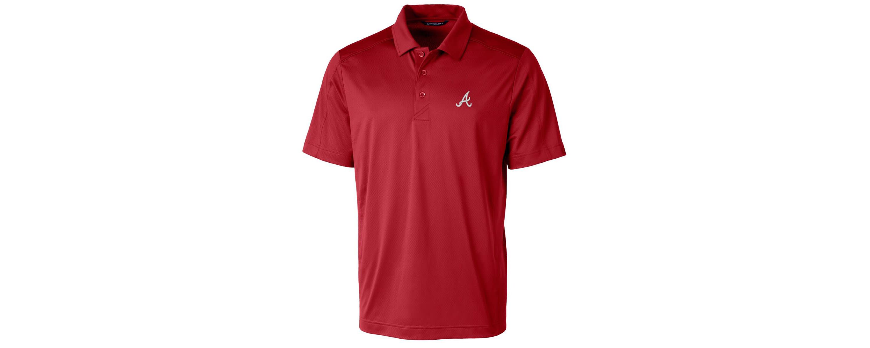MLB Atlanta Braves Logo Prospect Textured Stretch Polo