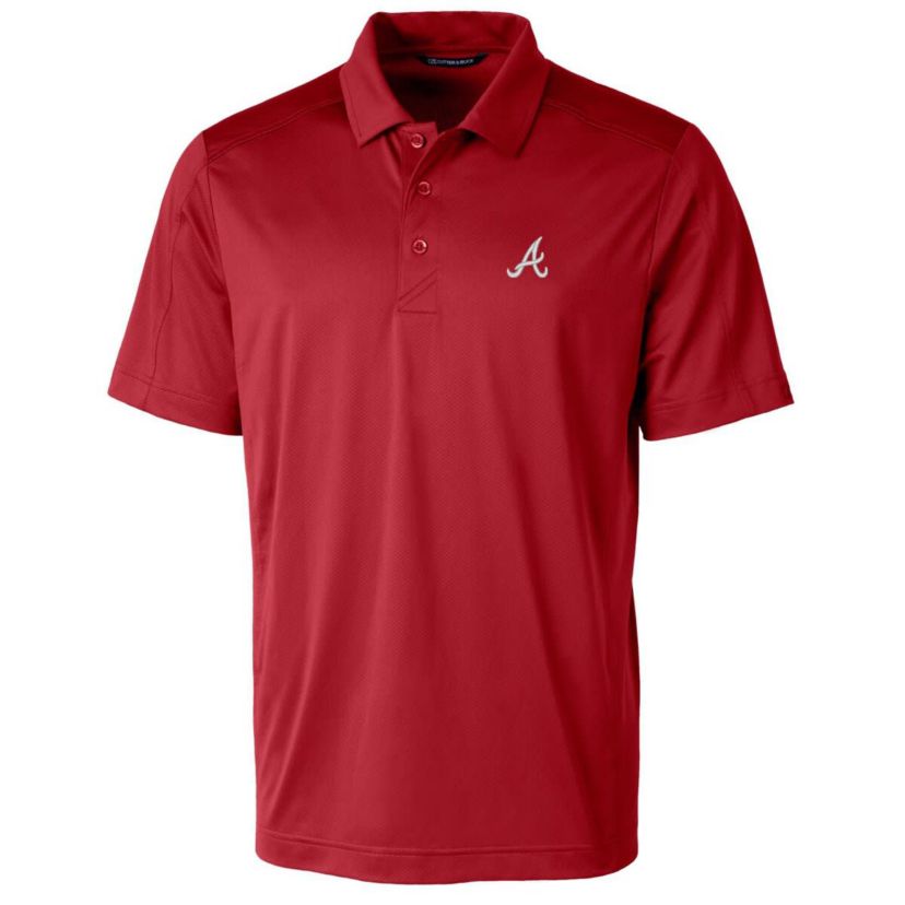 MLB Atlanta Braves Logo Prospect Textured Stretch Polo