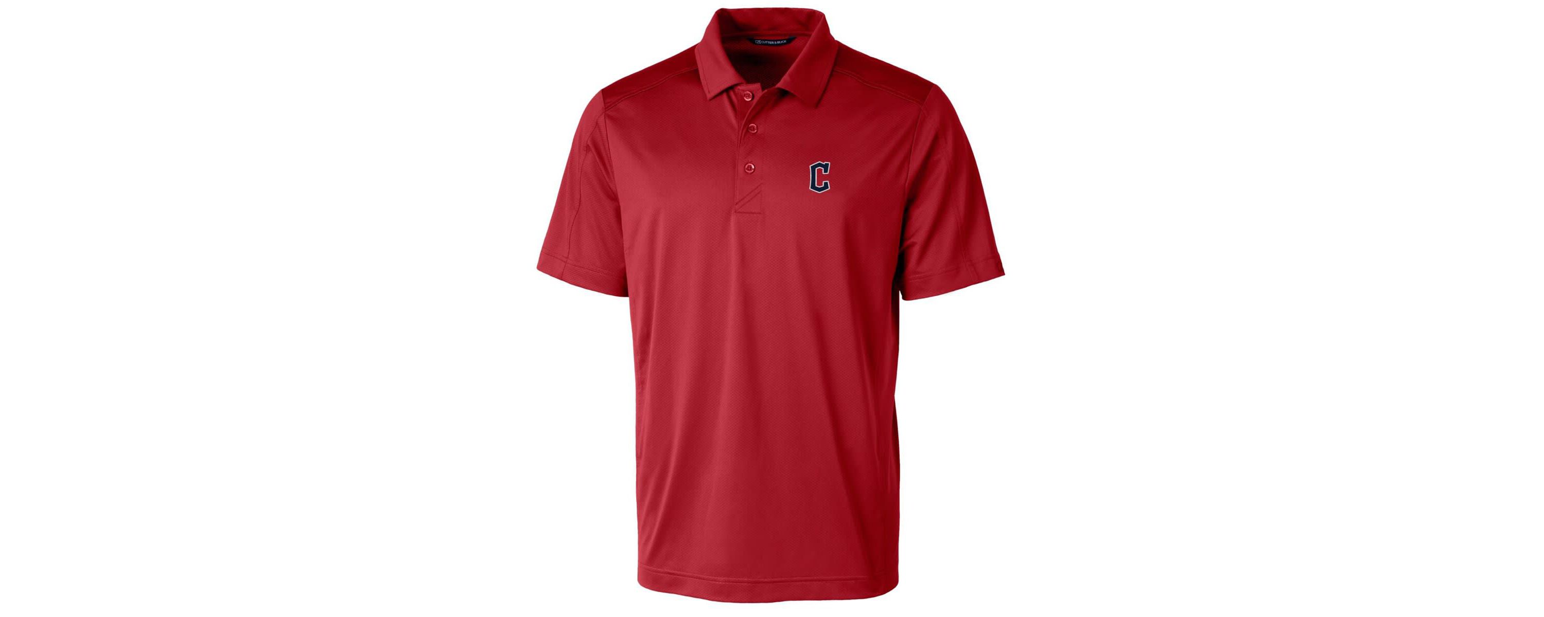 MLB Cleveland Guardians Logo Prospect Textured Stretch Polo