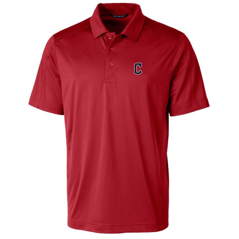 MLB Cleveland Guardians Logo Prospect Textured Stretch Polo