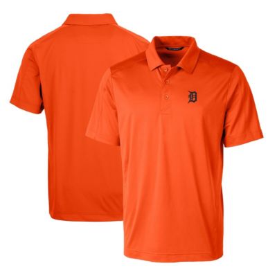 Cutter & Buck Men's MLB Detroit Tigers Prospect Textured Stretch Polo, Orange, 3XL