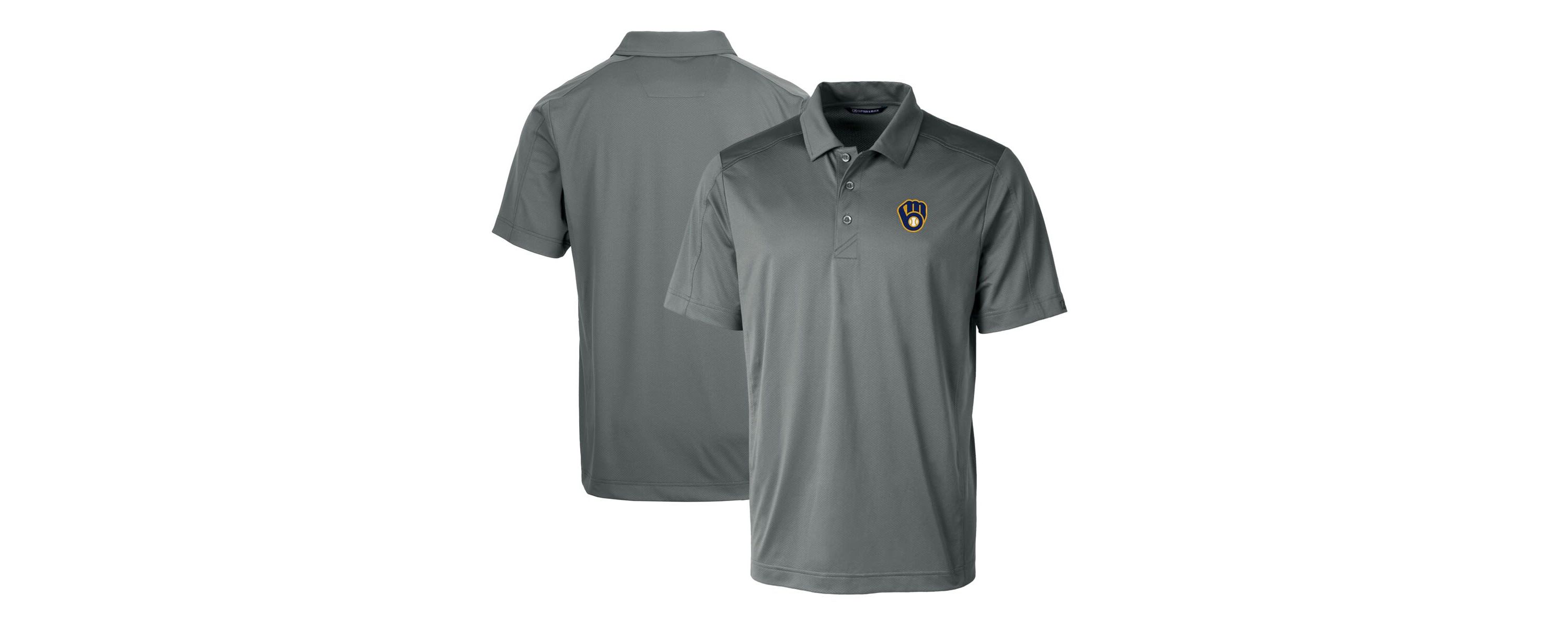 MLB Milwaukee Brewers Prospect Textured Stretch Polo