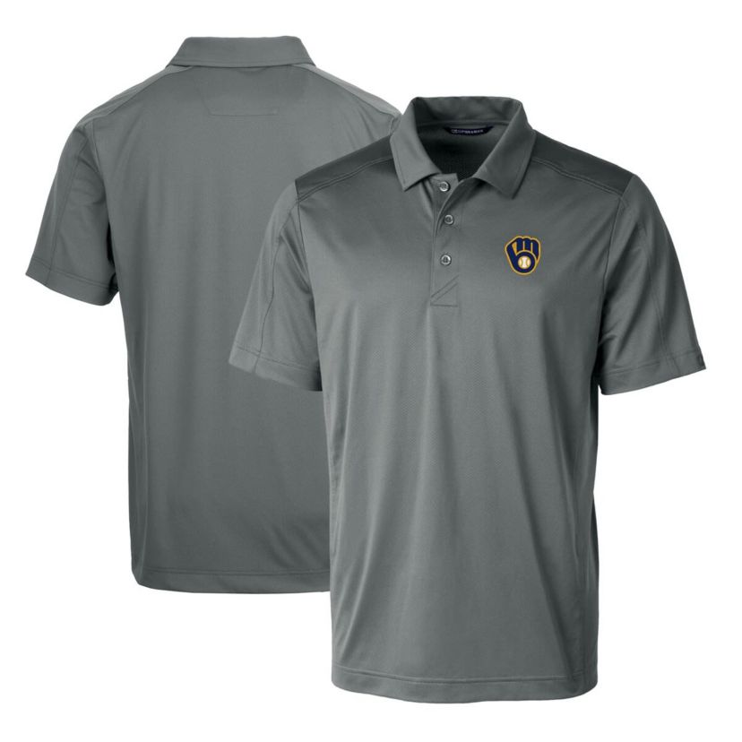 MLB Milwaukee Brewers Prospect Textured Stretch Polo