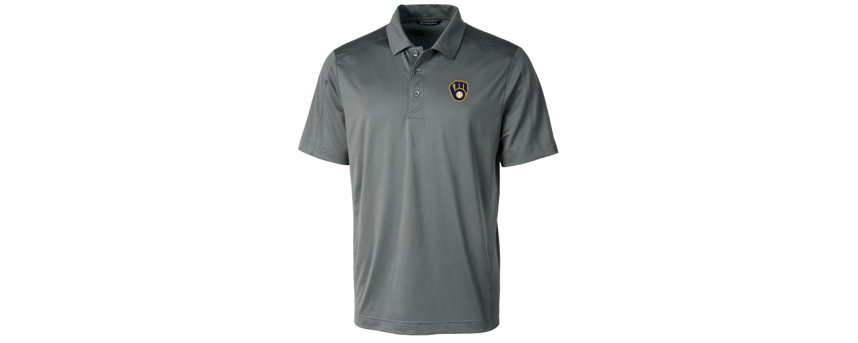 MLB Milwaukee Brewers Prospect Textured Stretch Polo