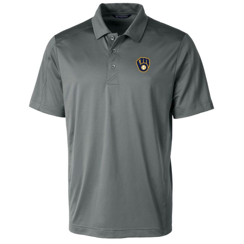 MLB Milwaukee Brewers Prospect Textured Stretch Polo