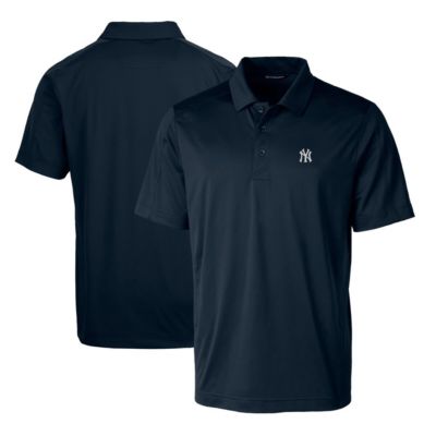 Cutter & Buck Men's MLB New York Yankees Prospect Textured Stretch Polo, Navy Blue, 3XL
