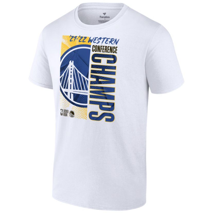 NBA Fanatics Golden State Warriors 2022 Western Conference s Big & Tall Locker Room T-Shirt