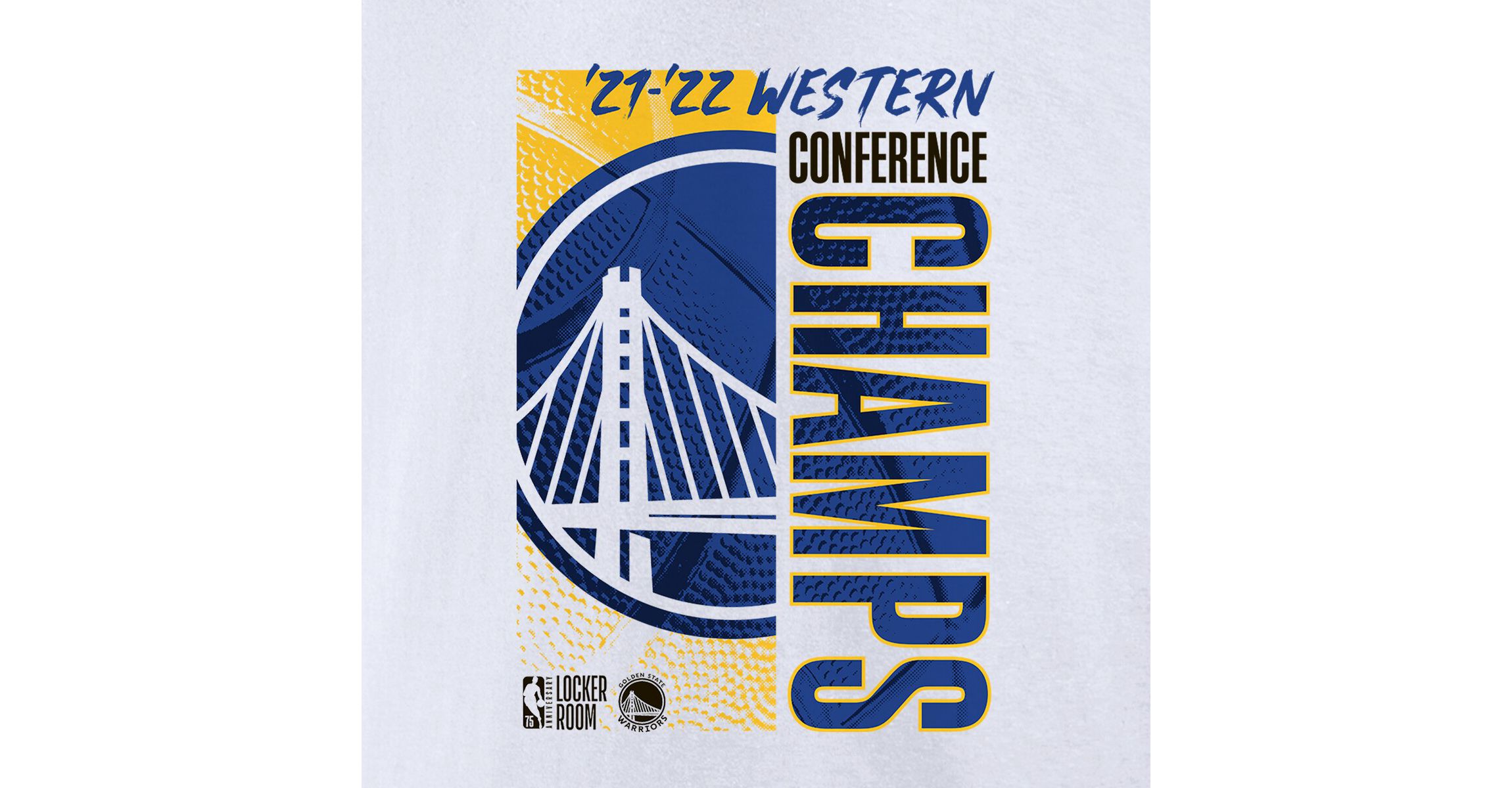 NBA Fanatics Golden State Warriors 2022 Western Conference s Big & Tall Locker Room T-Shirt
