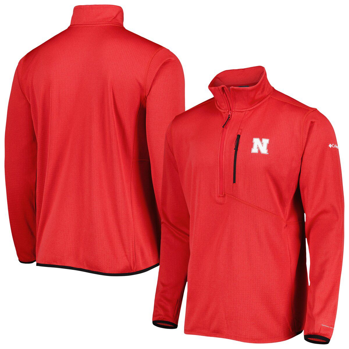 NCAA Nebraska Huskers Park View Omni-Wick Half-Zip Top