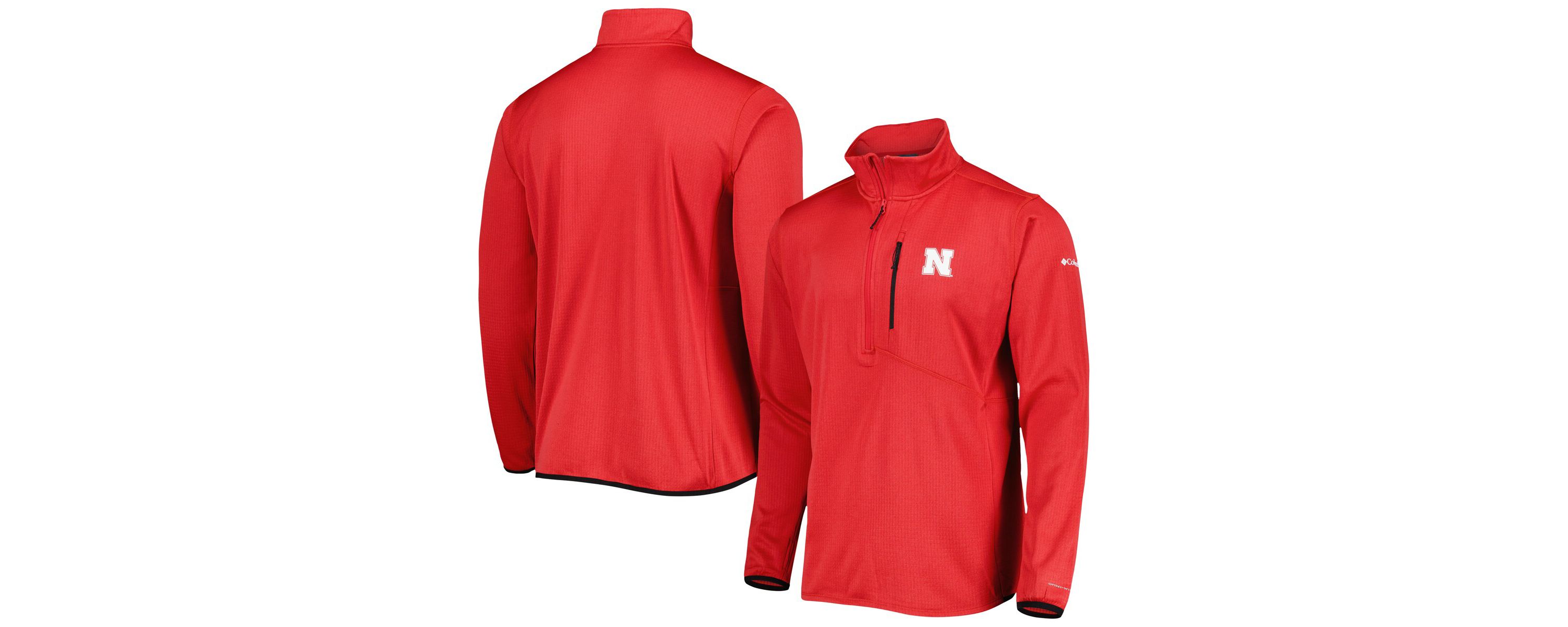 NCAA Nebraska Huskers Park View Omni-Wick Half-Zip Top