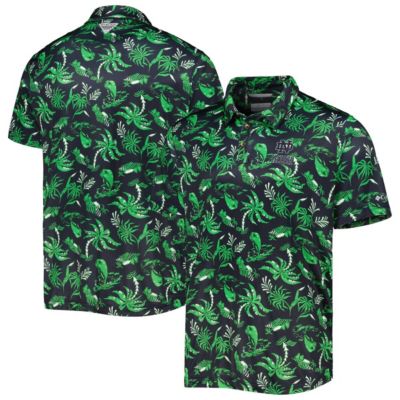 Columbia Men's NCAA Notre Dame Fighting Irish Super Terminal Tackle Omni-Shade Polo, Navy Blue, Small